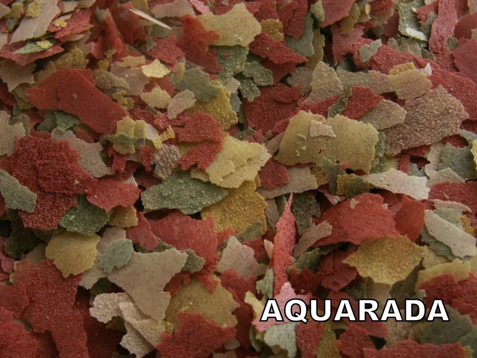 Hauptfutter Flocken 3000ml Fischfutter 4-farbig Top Qualität Aquarium Futter