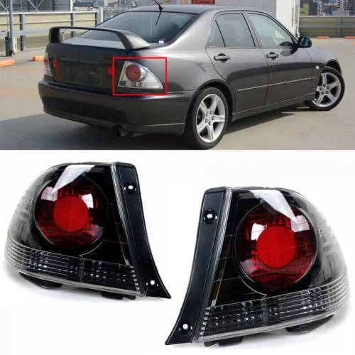Set of 2PCS Tail Light For Lexus 2000-2004 IS300 RS200 LH & RH Black & Red Lens - Bild 1 von 8