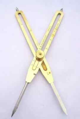 9'' Proportional Divider Engineer Solid Navigational Compass Drafting Brass Tool