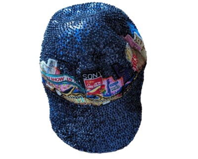 Elegant Blue Sequin Women\'s Hat Lojoutye 2025 Women Fashion Sparkling Sequins French Bonnet  main image 4