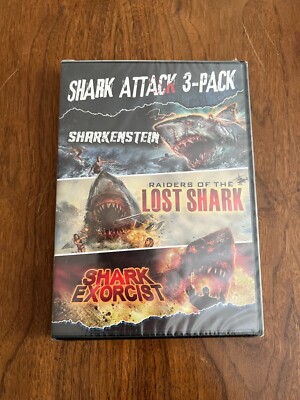 Shark Attack 3-Pack Wild Eye Releasing DVD NEW! Sharkenstein Exorcist Cult SOV