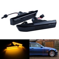 2X Gelb LED Seitenblinker Blinker Schwarze Linse FüR BMW 3Er E36 M3 96-00 X5 E53