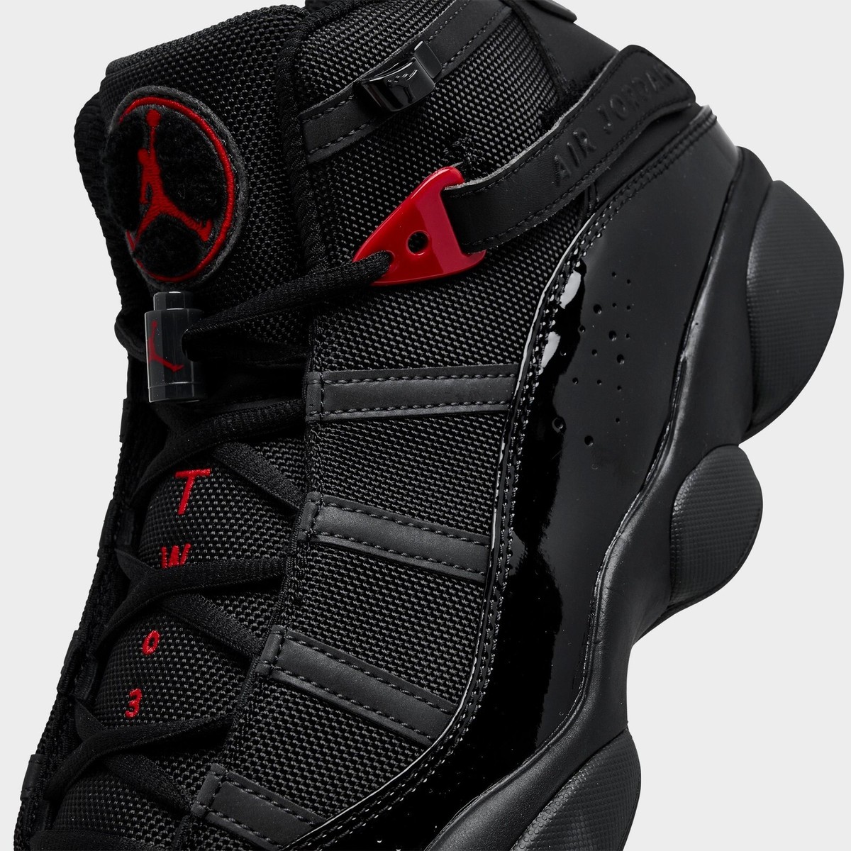 SIZE 13 - AIR JORDAN 6 RINGS 2 - ALL BLACK SOLES W/ RED -JUMPMAN