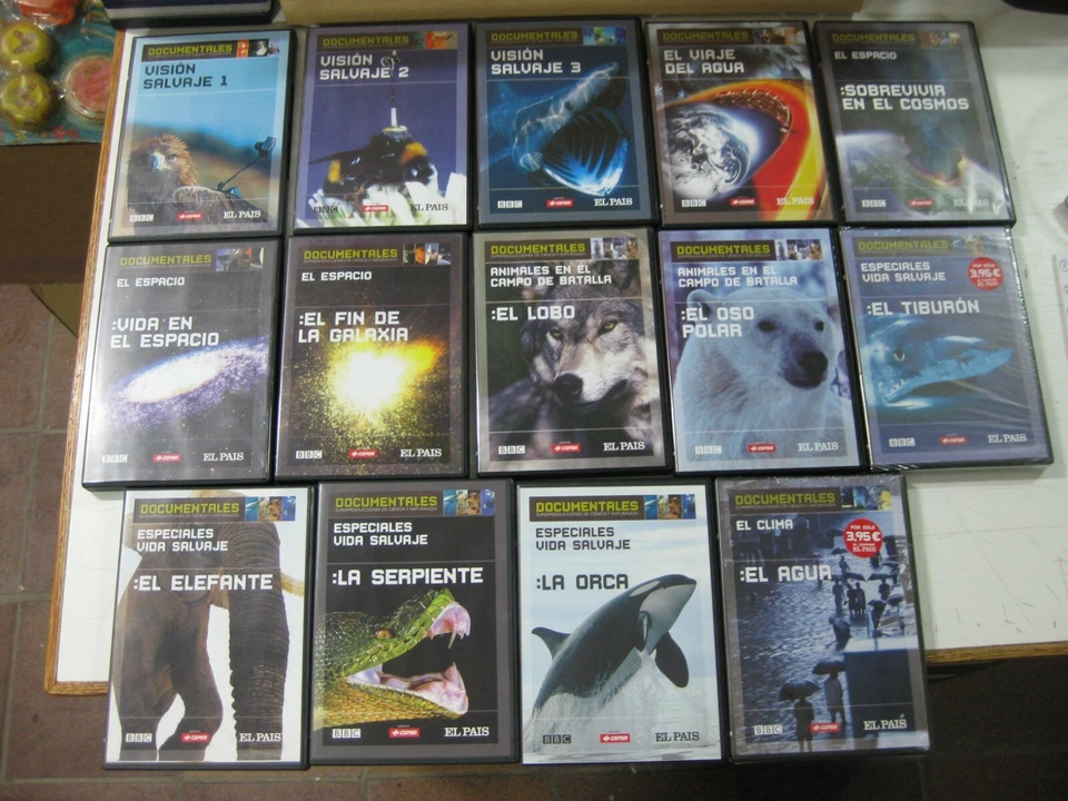 LOTE 14 DOCUMENTALES BBC-VISION SALVAJE-EL ESPACIO-VIDA SALVAJE-EL AGUA-EL CLIMA - Imagen 3 de 4