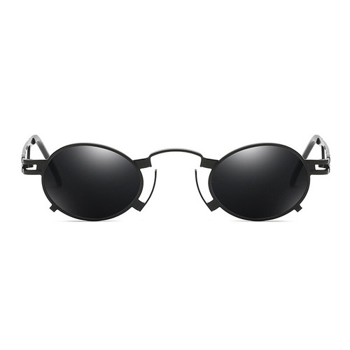 Punk Chic Mode Vintage kleine runde Sonnenbrille Metallgestell Sonnenbrille Brille - Bild 8 von 21