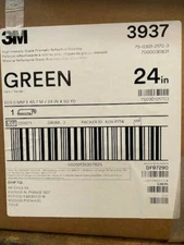3M 3937 High intensity Prismatic Reflective Sheeting, 24" x 150 FT Green (NEW)