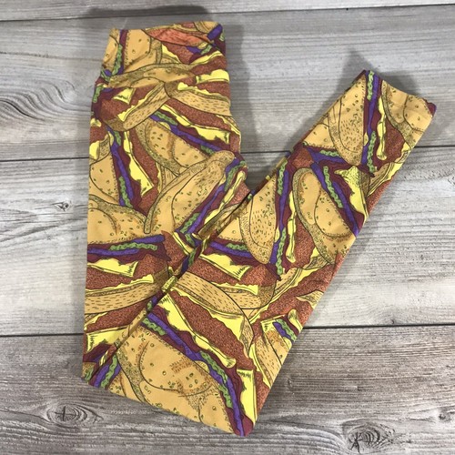 LuLaRoe OS ONE SIZE LEGGINGS Hamburger 
