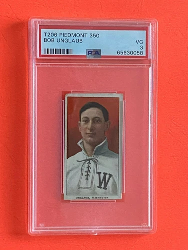 1909-11 T206 Bob Unglaub Piedmont back PSA 3 VG