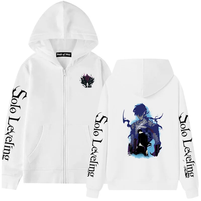 Solo Leveling Zipper Hoodie Tops Anime Unisex Men Women