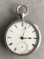 WALTHAM POCKET WATCH 1868 AMERICAN WATCH CO DIAL COIN SILVER CASE