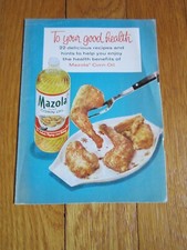 Vintage Cookbook let Mazola Corn Oil Recipes Oven Fried Chicken, Fudge Brownies