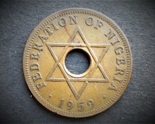 NIGERIA  PENNY 1959 / SNIFF'S  ANCIENT COINS T-3