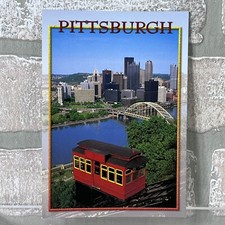 Pittsburgh, PA Postcard Duquesne Incline Rail Car Mt. Washington Transport UNP