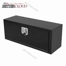 36'' X 12'' X 14'' Steel Black Underbody Tool Box Truck Chest W/ Lockable Latch