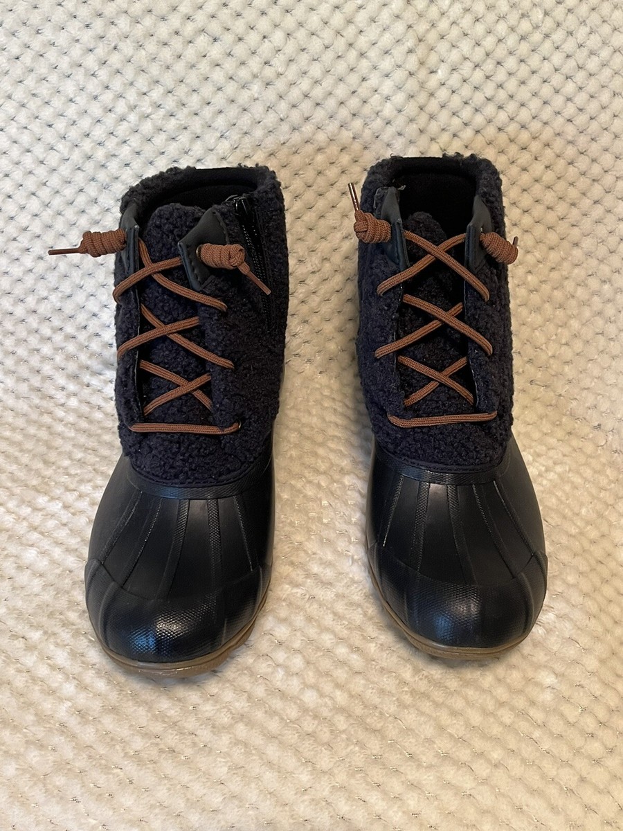 Sperry Syren Gulf Sherpa Duck Boot, Women's Size M, Black