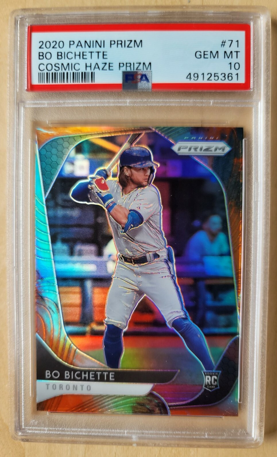 🔥2020 Panini Prizm MLB Baseball #71 Bo Bichette Cosmic Haze Rookie PSA 10 Pop12