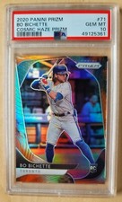 🔥2020 Panini Prizm MLB Baseball #71 Bo Bichette Cosmic Haze Rookie PSA 10 Pop12