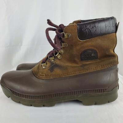 Mens Sorel Badger Snow Duck Boots Size 12 Insulated Lace Up Vintage 90s Sorel Badger Leather Winter Snow Duck Boots  main image 4