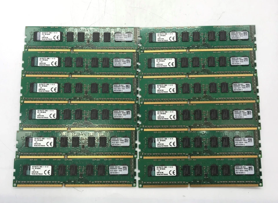 Kingston 48GB (12X 4GB) DDR3-1066 PC3-8500 2Rx8 ECC  Server RAM KTA-MP1066/4G - Image 2 of 4