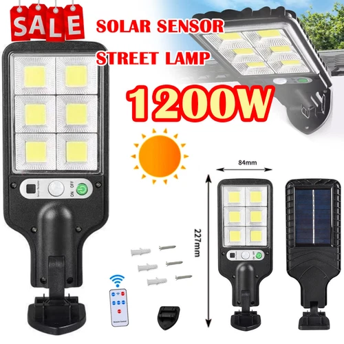 Large Solar Light 72 LED Motion Sensor Outdoor Garden Street Wall Security Lamp - Picture 2 of 8