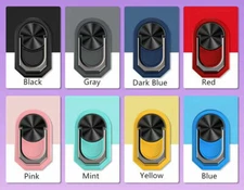 Universal Slim Finger Ring Cell Phone Holder Stand Car Magnetic Metal Plate 