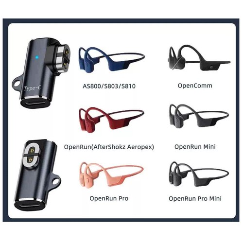 USB Type C Charger Adapter Charging Cable For Shokz Open Run 2pin Magnetic ♢ - Picture 4 of 19