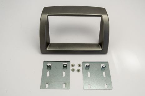 Mascherina Lancia Y 2007 Kit Doppio Din | Grigio Argento con Staffe