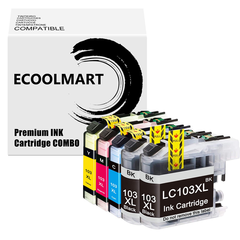 5PK Ink Cartridge fits Brother LC103 MFC-J475DW MFC-J6520DW MFC-J470DW J4510DW