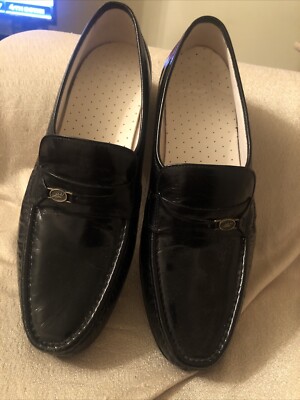 Deer Stags Men s Shoes Slip On New Black Size 12M Genuine Leather Upper