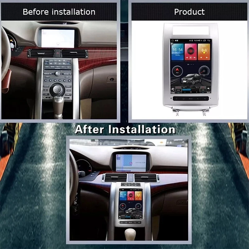 Radio estéreo de coche Android 13 pantalla Tesla para Acura RL 2004-2012 GPS navegación Carplay Foto 3 de 4