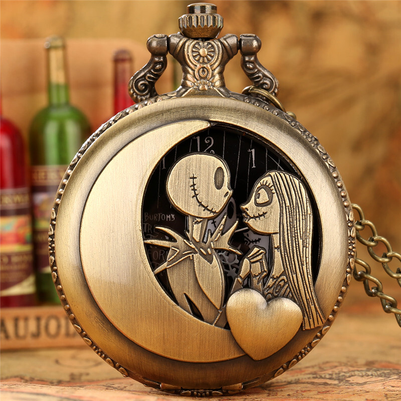 Steampunk Unisex Quartz Pocket Watch with FOB Chain for Christmas Gifting