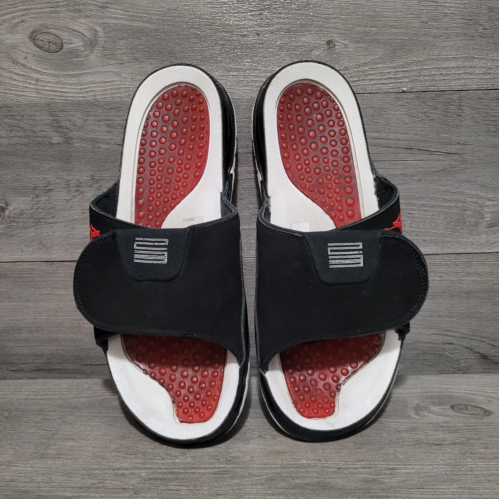 Jordan Hydro XI 11 Retro Bred Slides Ciabatte Uomo Taglia 13 AA1336 006