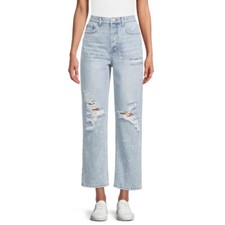 No Boundaries Juniors  High Rise 90's Super Light Wash Jeans Size 13