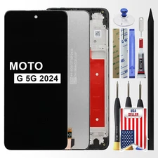 OEM LCD Display Touch Screen Digitizer Frame For Motorola Moto G 5G 2024 XT2417