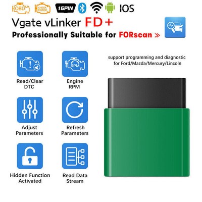 Vgate vLinker FD + ELM327 Bluetooth 4.0 OBD2 OBDII-Autodiagnose für Ford / Mazda