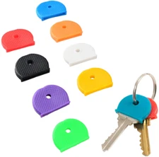 32 PCS Key Cap Covers in 8 Assorted Colors for House Key Label Tags Label ID