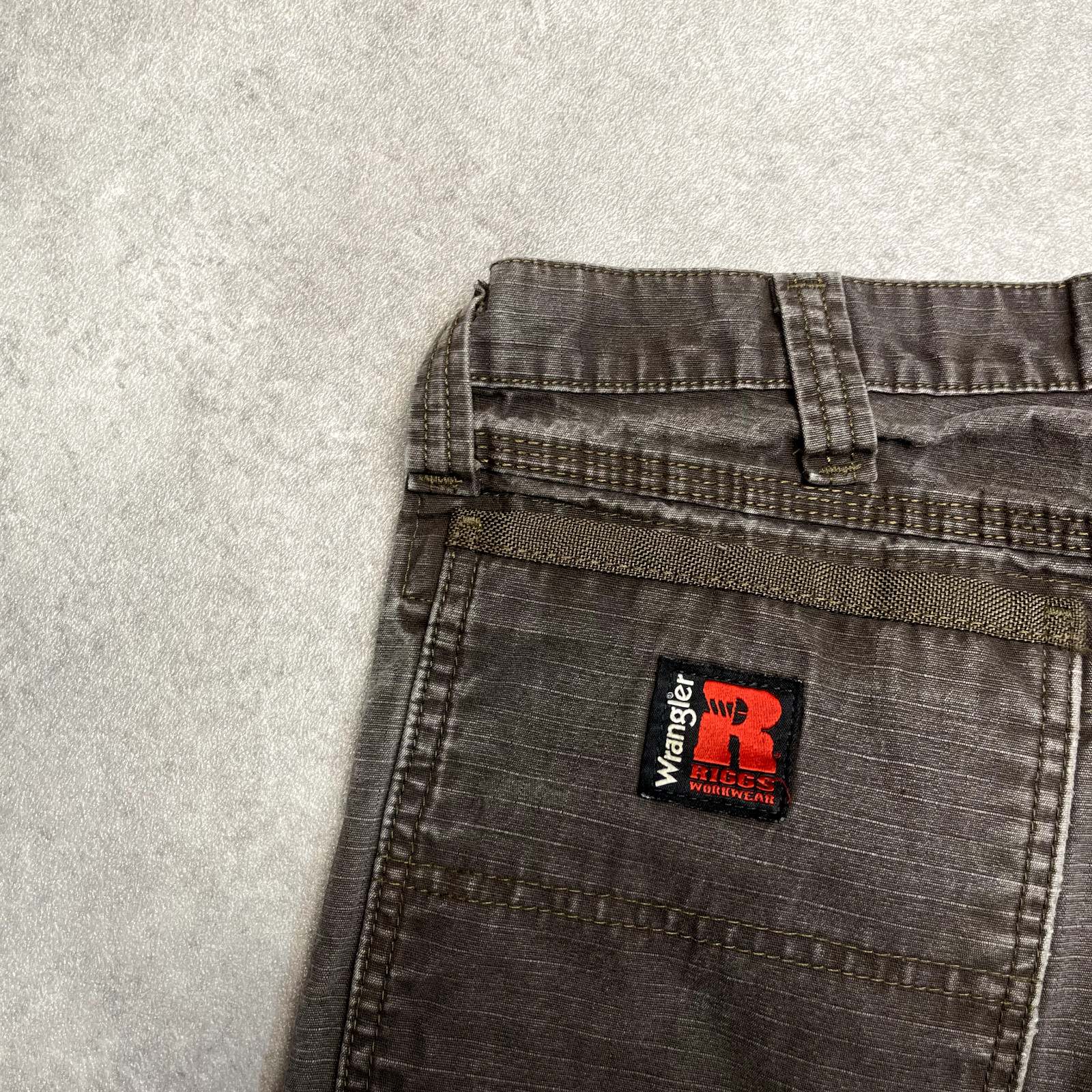 Wrangler Cargo Trousers Mens 34" Relaxed Fit Rip Stop Workwear Pants, Brown image 7