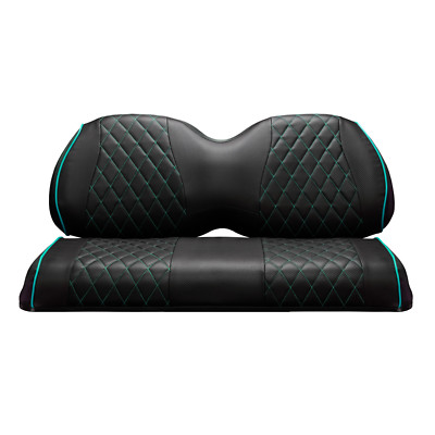 Club Car Seat Cover Diamond FRONT-TEAL STITCH Precedent Golf Cart 2004+, 2PC SET