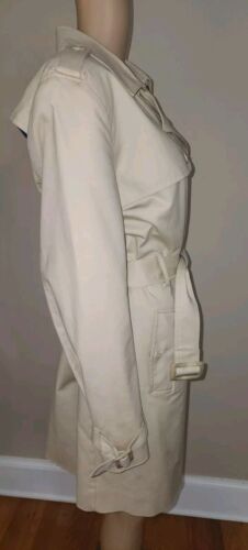 Tommy Hilfiger Womens Trench Coat XL Tan/ Khaki Double Breasted Belted Buttons - Picture 3 of 9