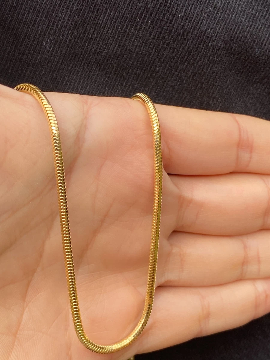 14K Yellow Gold Round Snake Chain Necklace, 16 to 24 Inch, 1.0mm to 1.90mm,  Real Gold Chain, Snake Gold Chain, Delicate Gold Chain, Women - Etsy