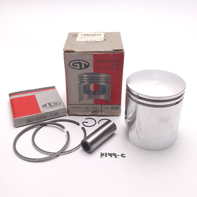 Yamaha YB100 YB-100 Piston + Pin + Ring + Clip OS 2.00 NOS
