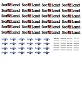 N Scale Reefer Container Decals. Sea Land.
