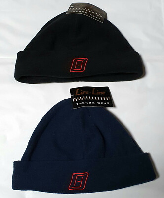 Life Line Icecap Thermo Wear Fleecemütze Mütze mit Umschlag black/navy/orange