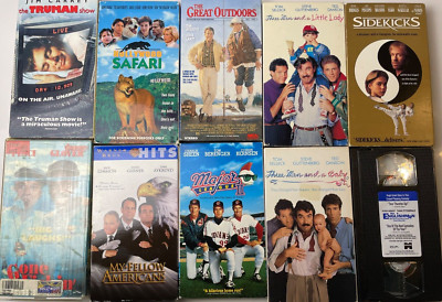10 Comedy Drama VHS Movies Truman 3 Men & Sidekick Gone Fishin Fellow Americans+