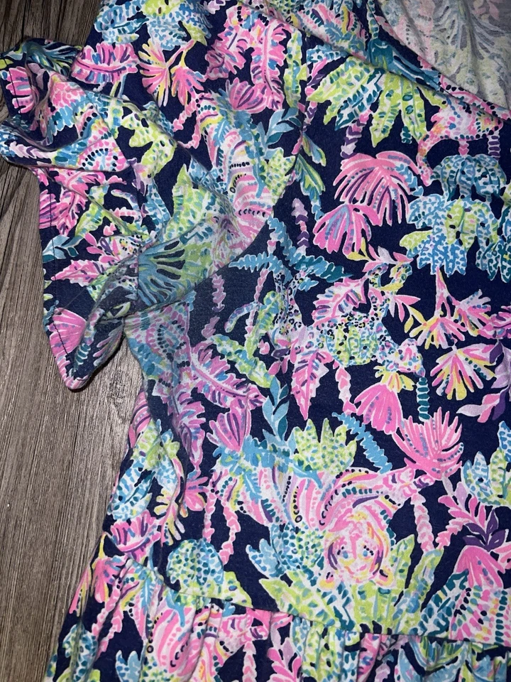 Lilly Pulitzer Jodee Dress in Oyster Bay Navy Seen and Herd SZ XXL READ - Image 4 of 4