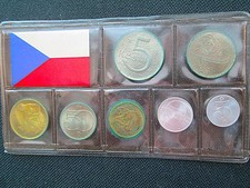 1980 Czechoslovakia 7 Coins 1,2,5 Koruna 5,10,20,50 Haleru unc Sealed Coin Set