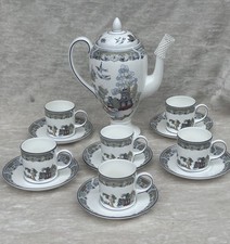 Wedgwood Chinese Legend Coffee Set - Coffee Pot x 6 X Cups And  Saucers VGC