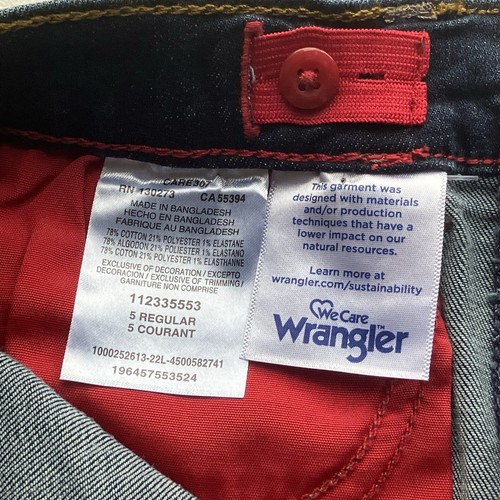 Wrangler Boy's Slim Straight Indigood Blue Jean Shorts Size 5 Adj. Waist NWT - Picture 7 of 7