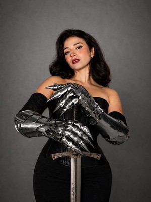 Medieval Nazgul-Inspired Etched Gauntlet Gloves ~ Medieval Cosplay Armor 