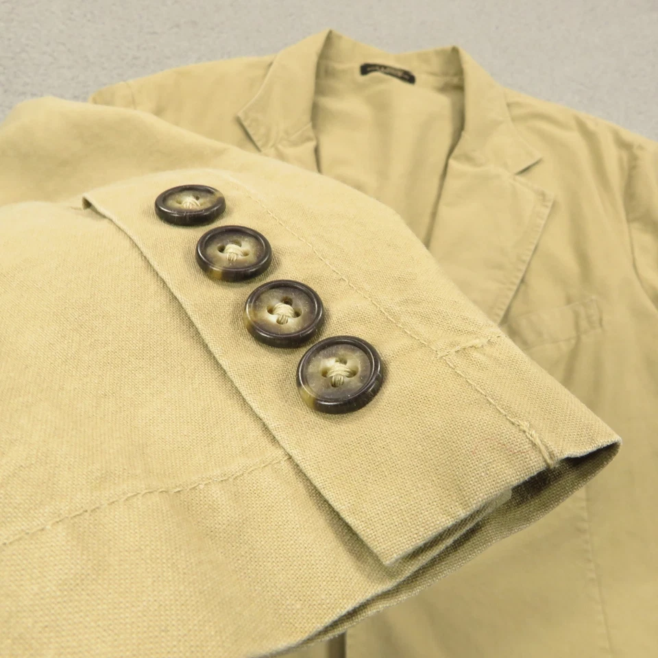 De Colección LL Bean Blazer 44s Chaqueta Safari Informal Sin Forro 2 Botones Caqui Abrigo Para Hombres Tostado Foto 2 de 4